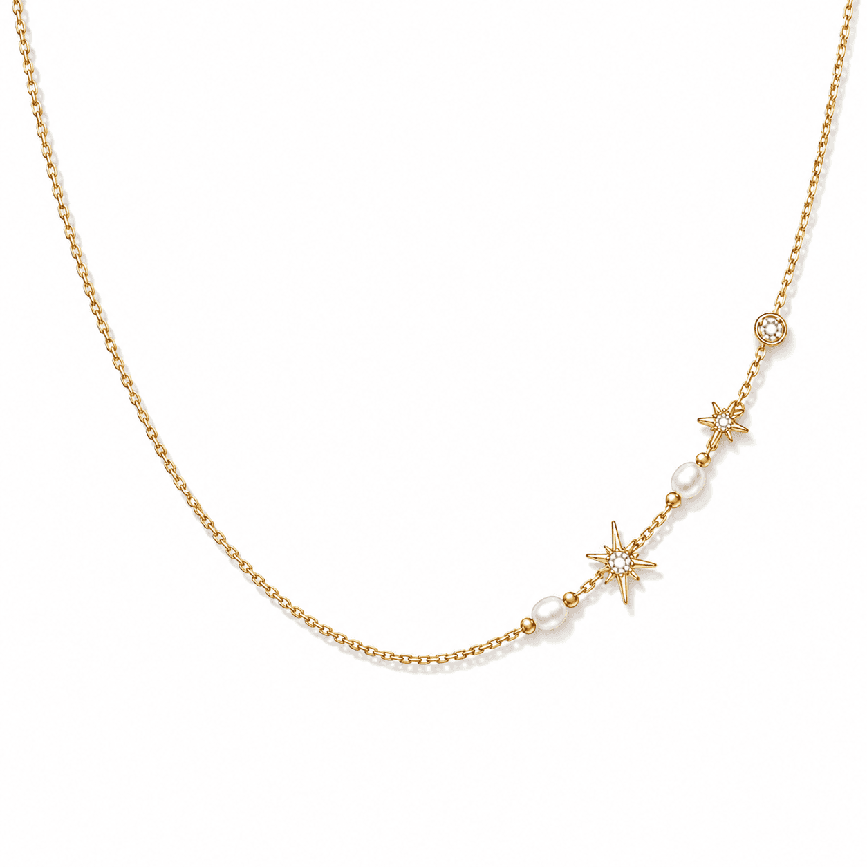 Twin Star Layering Necklace